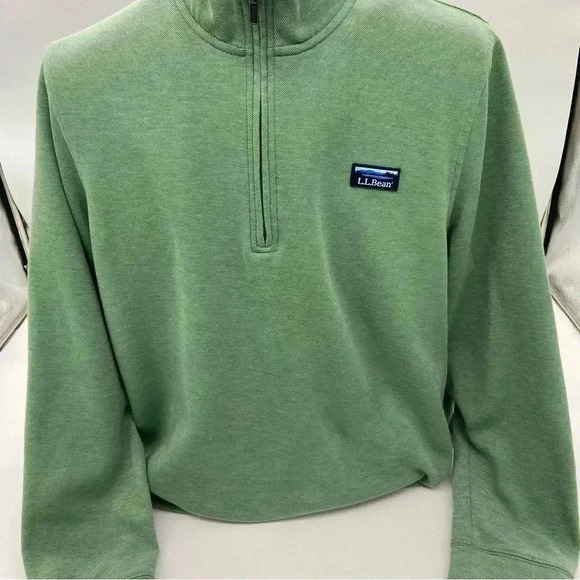 L.L. Bean 1/4 Zip Pullover Lakewashed Green XL - Picture 1 of 12